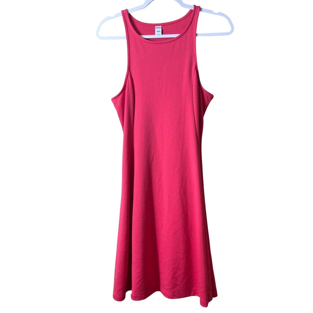 Old Navy Pink Sleeveless Racerback Fit Flare Mini Dress Size M Summer Athleisure